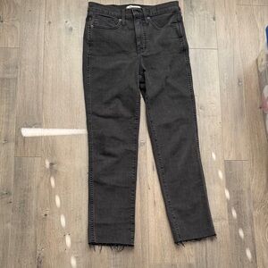Madewell Charcoal stovepipe Jeans